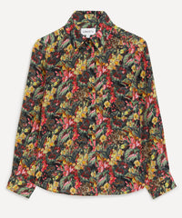 Liberty Leopard Silk Crepe de Chine Relaxed Shirt