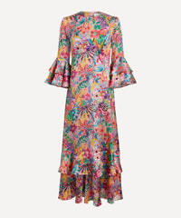 Jungle Trip Silk-Satin Gala Dress