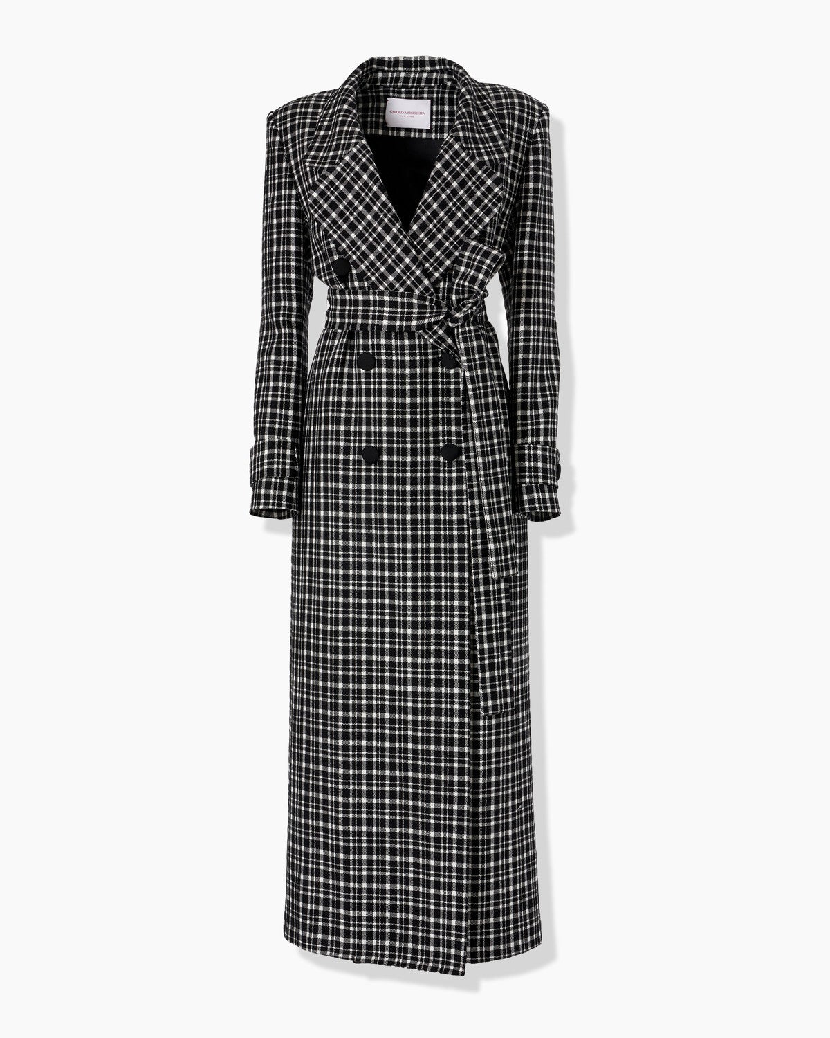 Plaid Trench Coat