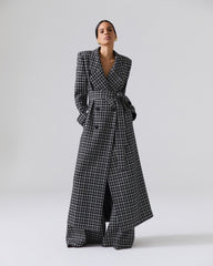 Plaid Trench Coat