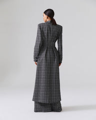 Plaid Trench Coat