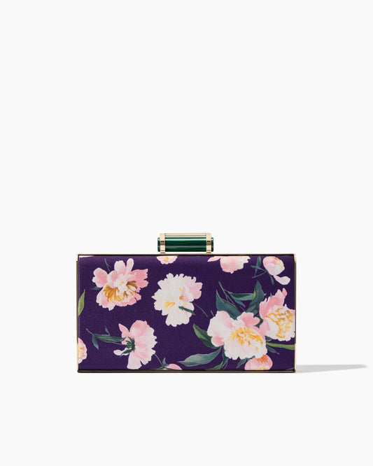 Peony-Print Scala Clutch