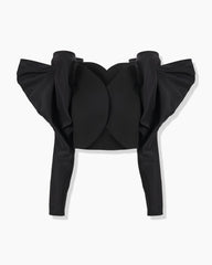 Bow Sleeve Cropped Jacket