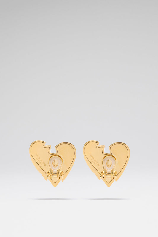 Heartbreaker Earring With Gold Base