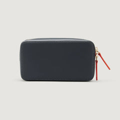 Leather Wash Bag - Graphite