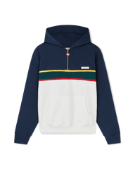 Colourblock Quarter Zip Hooded Sweatshirt