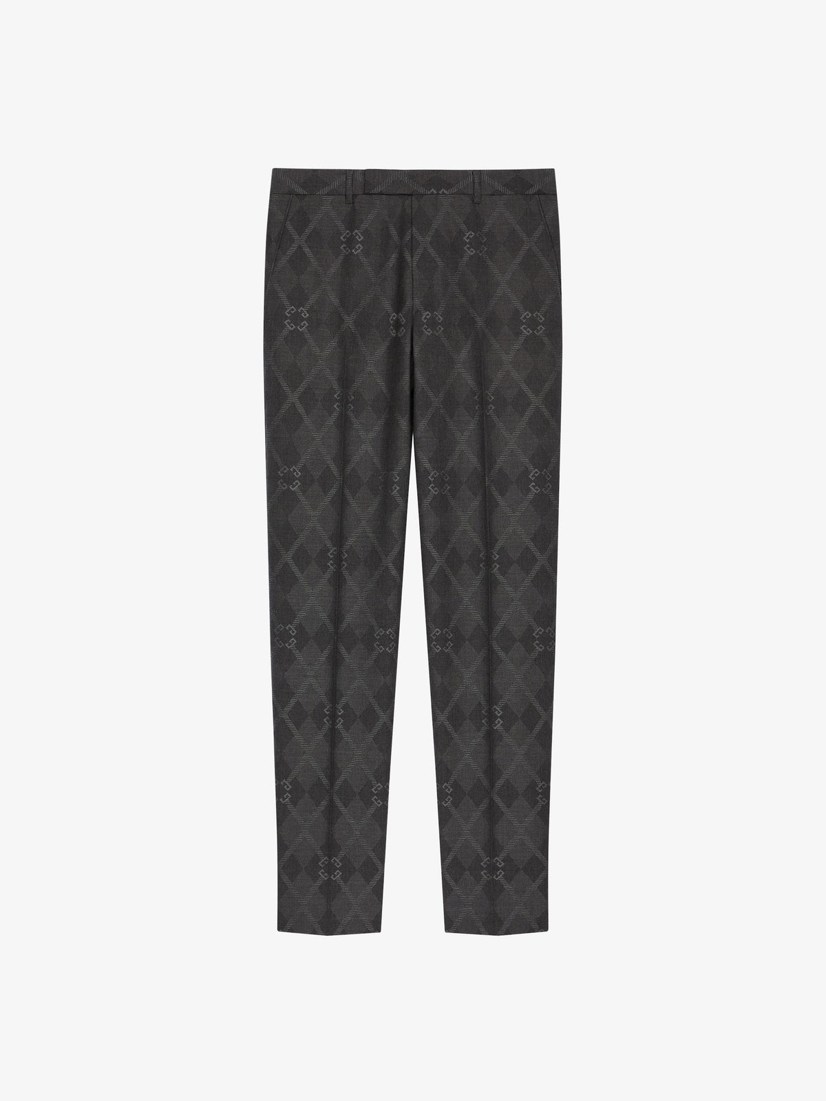 Slim Fit Tailored Pants In Monogram 72 Jacquard