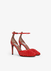 High Fishnet Pumps With Studs