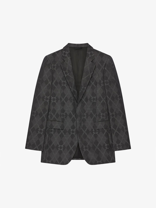 Slim Fit Jacket In Monogram 72 Jacquard