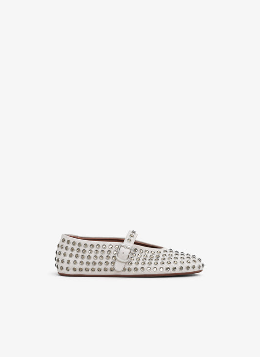 Strass Suede Ballet Flats