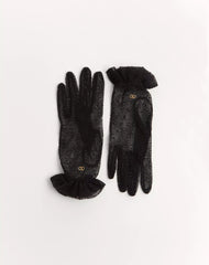 Vlogo Signature Gloves In Cotton And Tulle