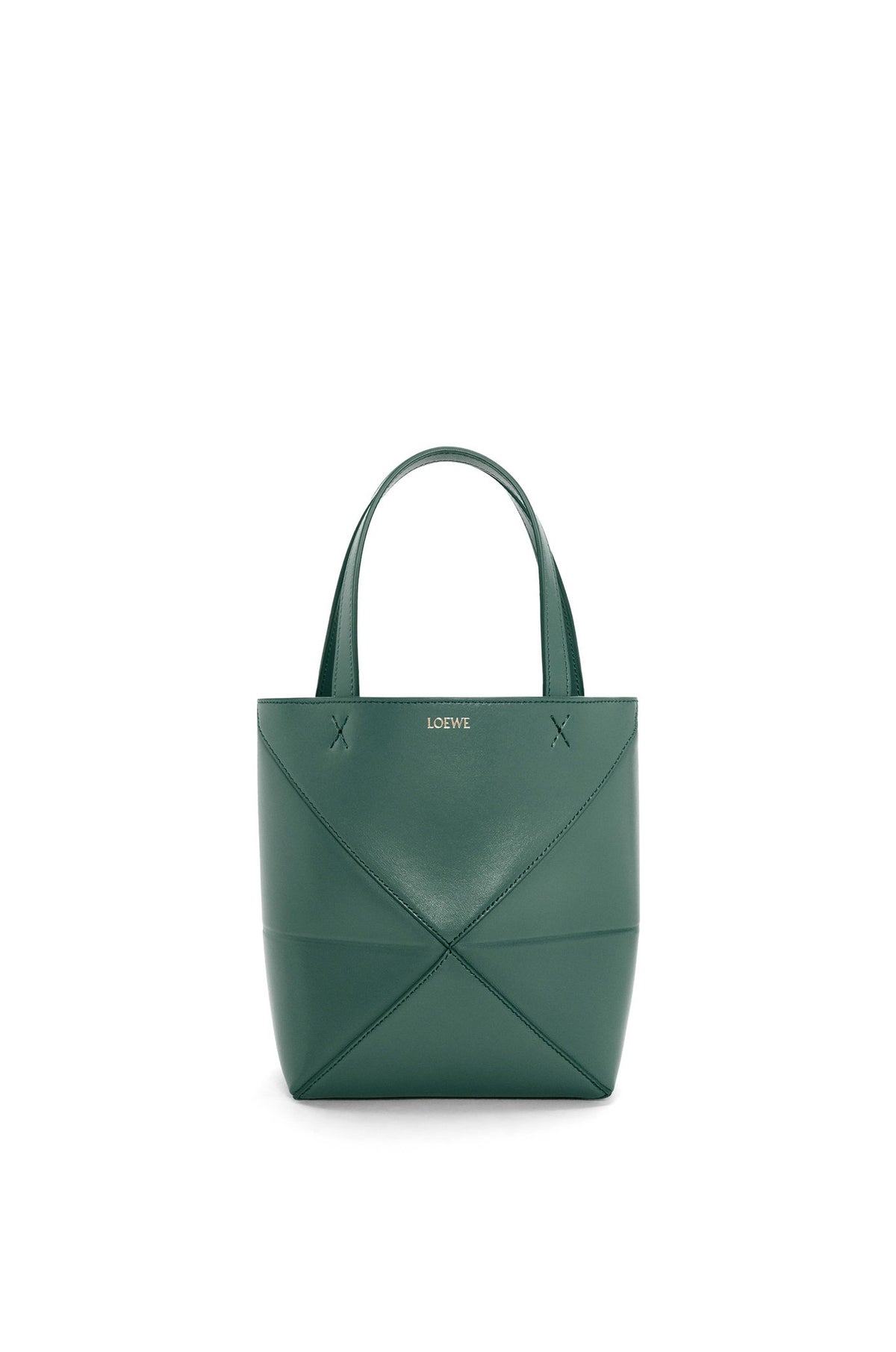 Mini Puzzle Fold Tote In Shiny Calfskin