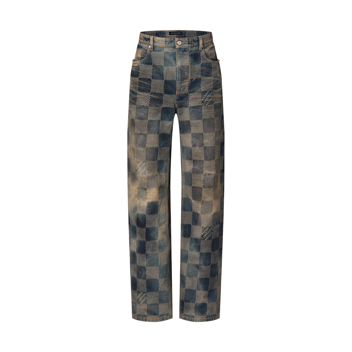 Damier Washed Denim Skate Trousers