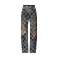 Damier Washed Denim Skate Trousers