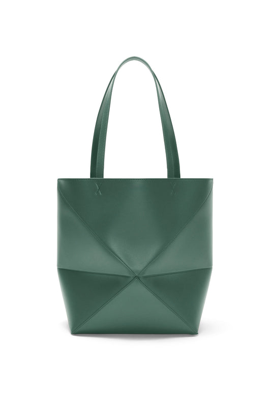 Medium Puzzle Fold Tote In Shiny Calfskin