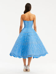 Crystal Eyelet Cocktail Dress