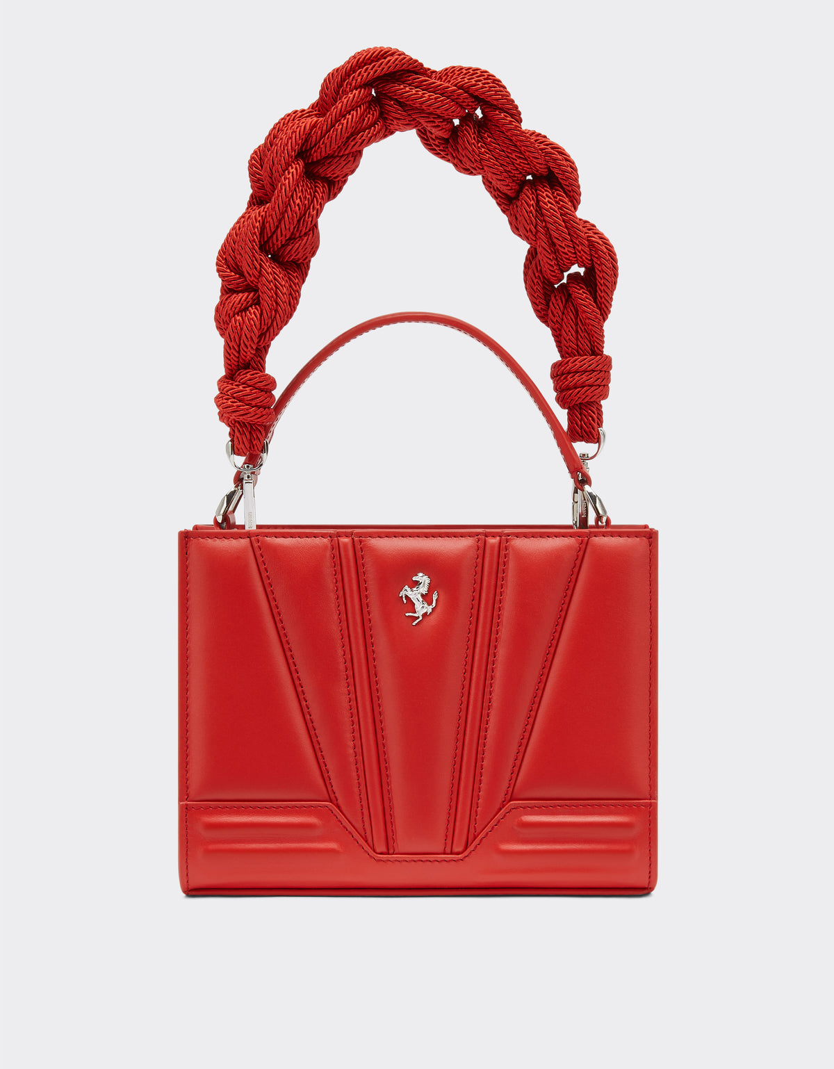 Ferrari Gt Leather Micro Tote Bag With Scoubidou Detail