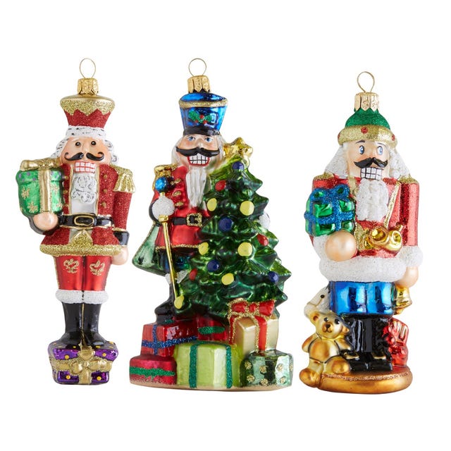 Komozja Nutcracker Christmas Decorations, Set of 3