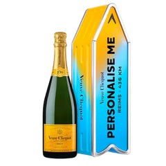 Veuve Clicquot Yellow Label Personalisable Arrow In Blue Gradient