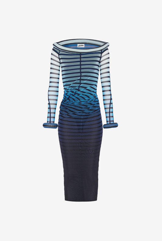 The Long 3D Striped Dress