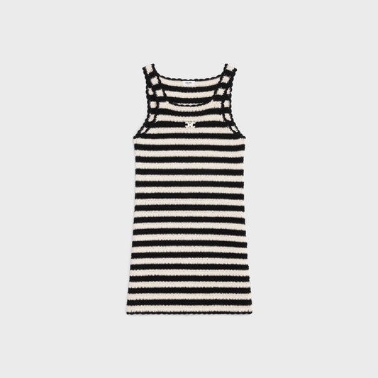 Triomphe Striped Mini Dress