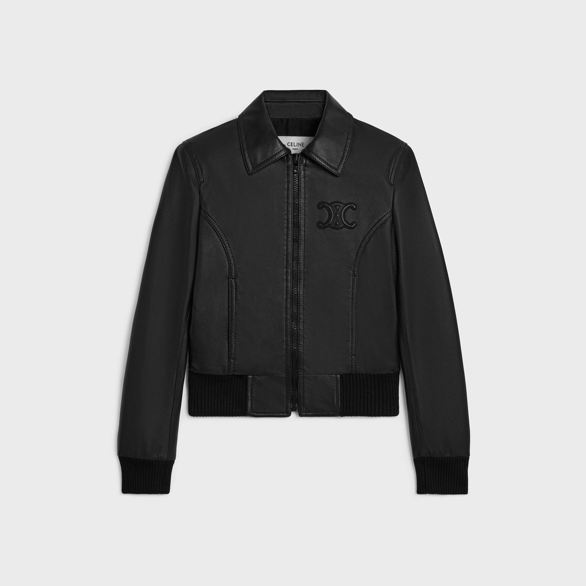 Triomphe Blouson Jacket In Soft Lambskin