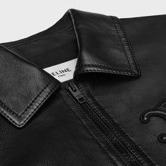 Triomphe Blouson Jacket In Soft Lambskin