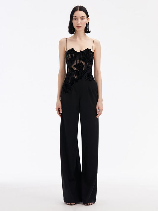 Peony Velvet Guipure Jumpsuit