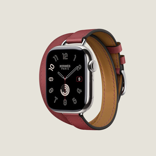 Series 10 Case & Band Apple Watch Hermès Double Tour 42 mm Attelage