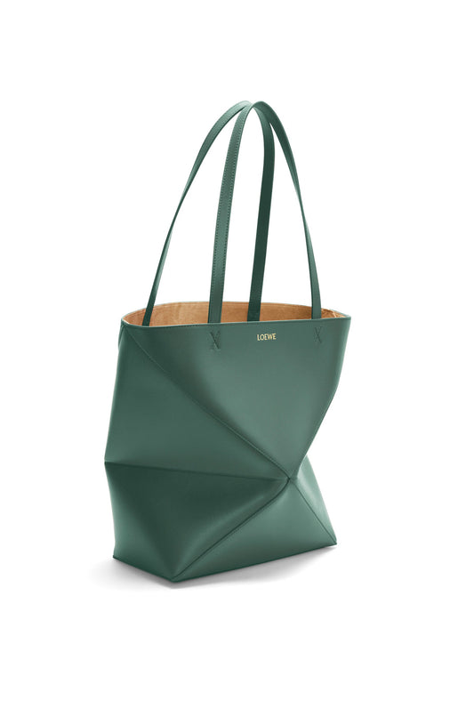 Medium Puzzle Fold Tote In Shiny Calfskin