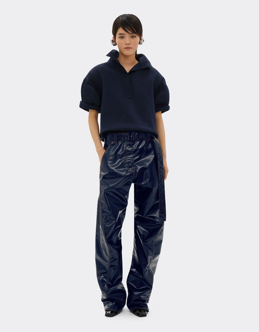 Cargo Trousers In Coated Technical Drill Fabric