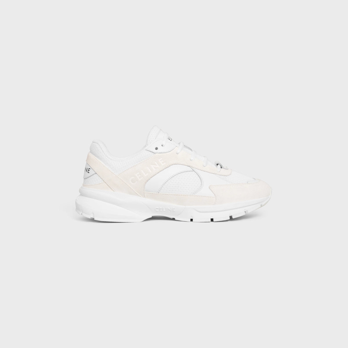 Celine Runner Cr-03 Low Lace-Up Sneaker In Mesh, Suede Calfskin And Calfskin