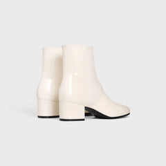 Les Bottes Celine Triomphe Zipped Boot In Patent Calfskin