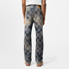 Damier Washed Denim Skate Trousers