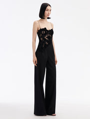 Peony Velvet Guipure Jumpsuit