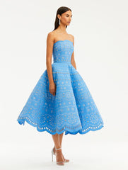 Crystal Eyelet Cocktail Dress