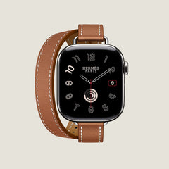 Series 10 Case & Band Apple Watch Hermès Double Tour 42 mm Attelage