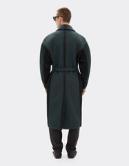 Trench Coat In Bonded Wool With Scuba Effect