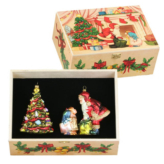 Komozja Christmas Tree & Santa Decoration, Set of 2