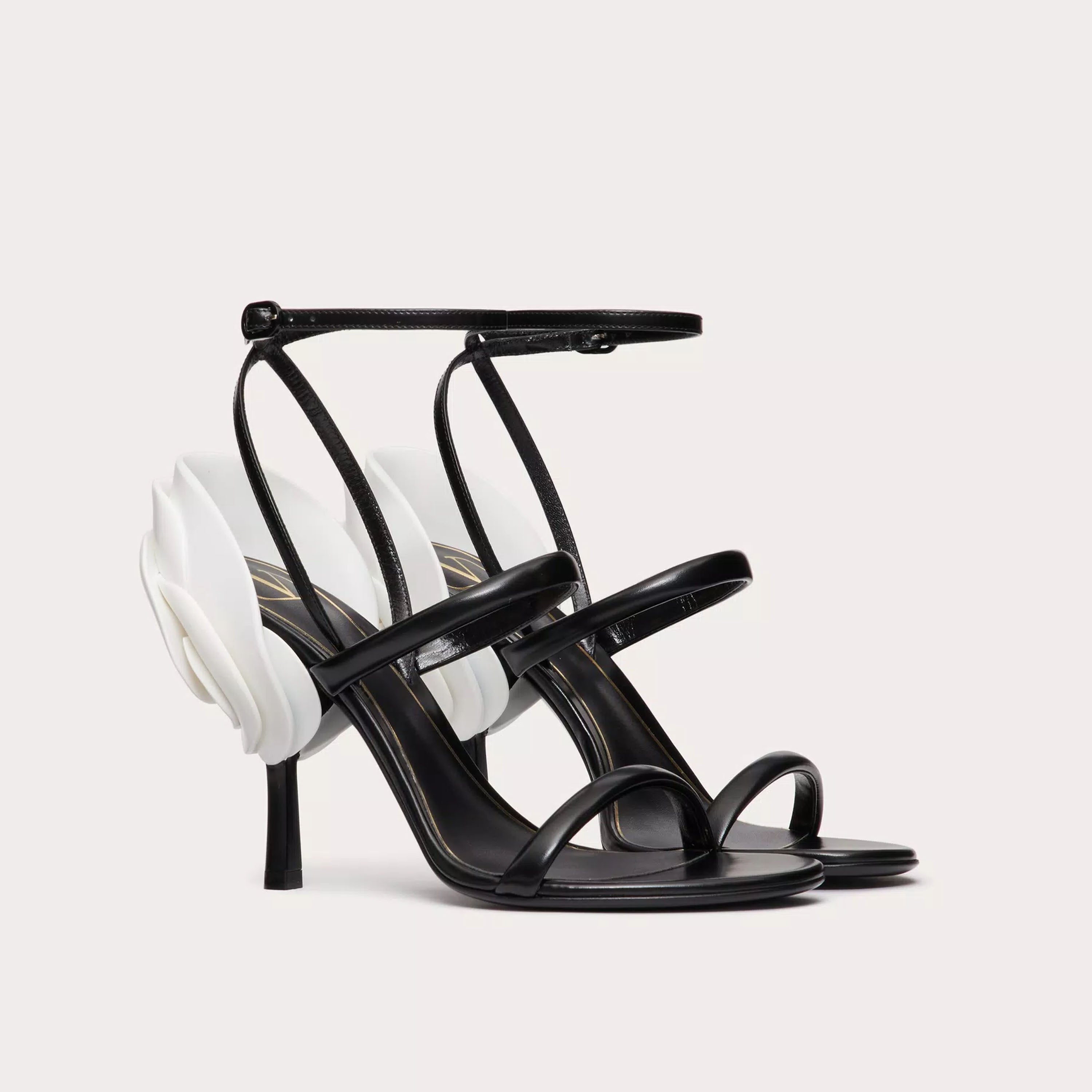 Rockstud Flat Calfskin Sandal With Straps – Lux Afrique Boutique