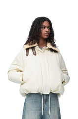 Puffer Jacket In Technical Cotton Blend