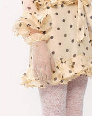 Vlogo Signature Gloves In Cotton And Tulle