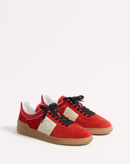 Upvillage Low Top Trainer In Split Leather And Calfskin Nappa Leather