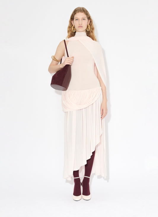 Cape Dress In Supple Jersey