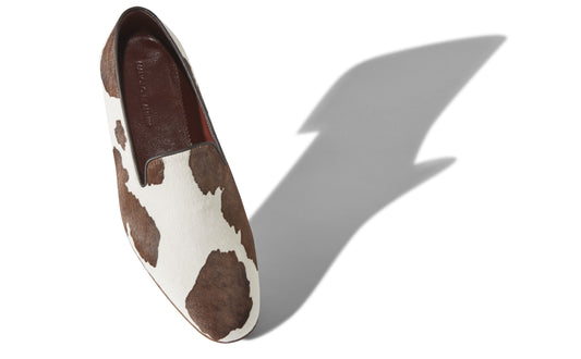 Mario Cow Print Calf Hair Loafers