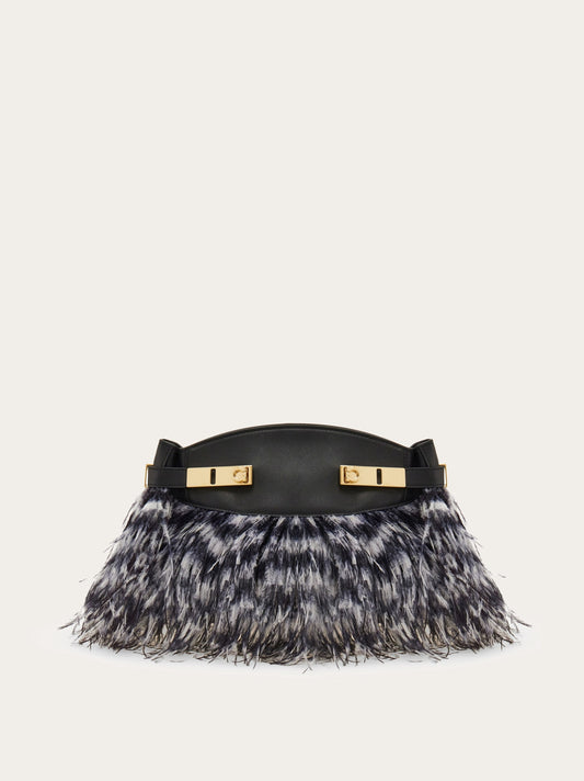 Hug Soft Crossbody Bag With Feathers (S)