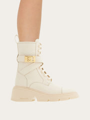 Ferragamo Monogram Combat Boot