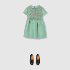 Children's Embroidered Cotton Silk Dress