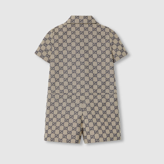 Children's GG Canvas Playsuit