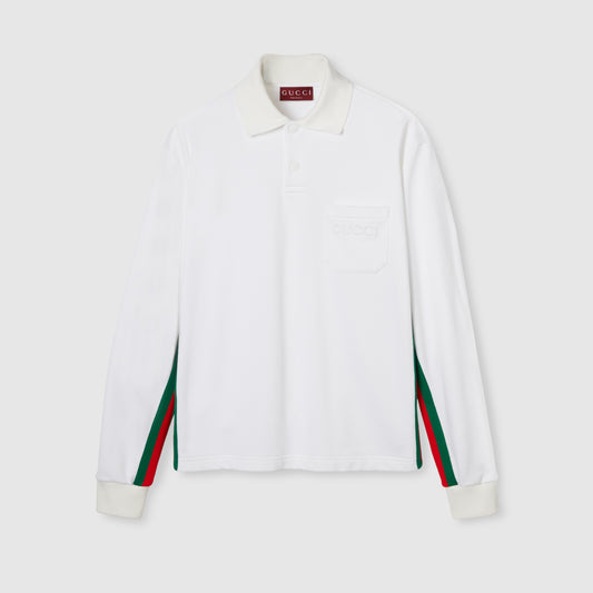 Long Sleeved Polo Shirt With Web